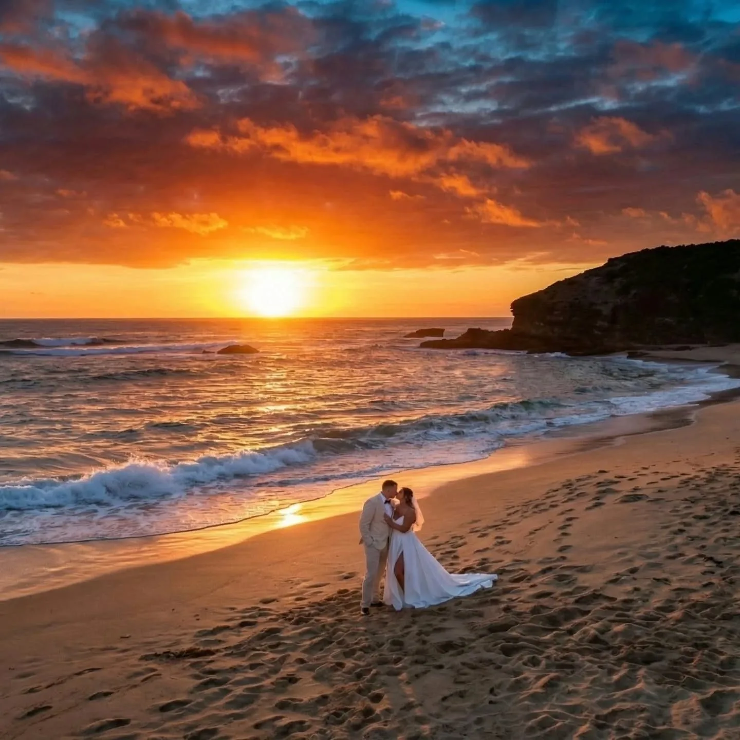 Bride and groom at their Melbourne wedding