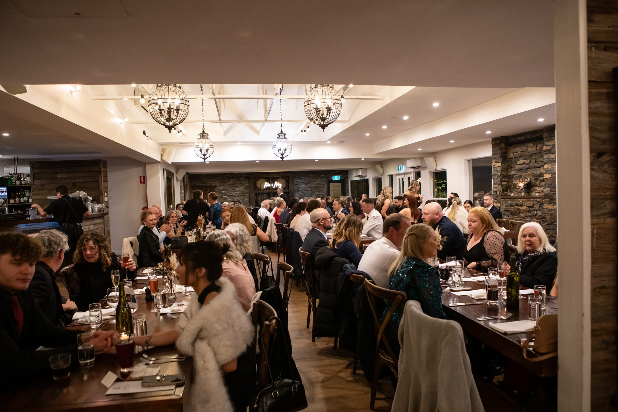 Guests celebrating at an Immerse Winery wedding reception